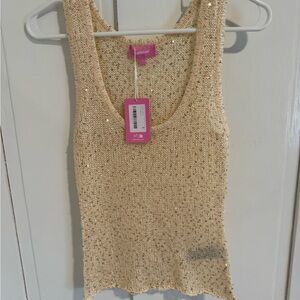 Edikted Sparkling Beige Tank Top